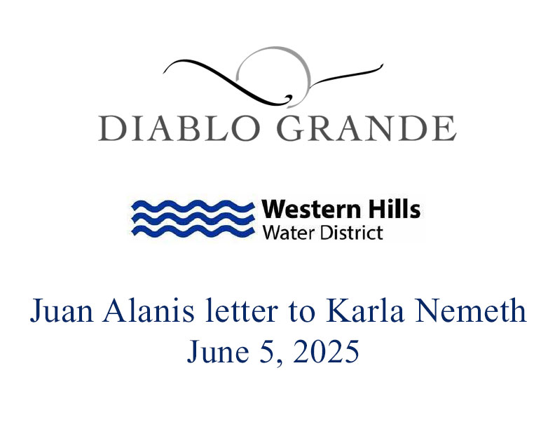 Letter from Assemblymember Juan Alanis to Karla Nemeth 06/05/25