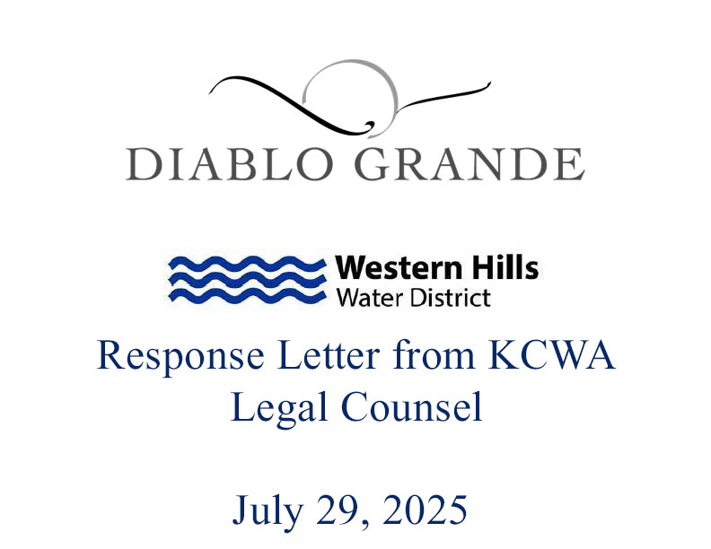 Response Letter from KCWA Legal Counsel