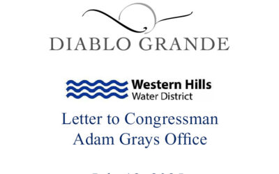 Letter to Congressman Adam Grays Office