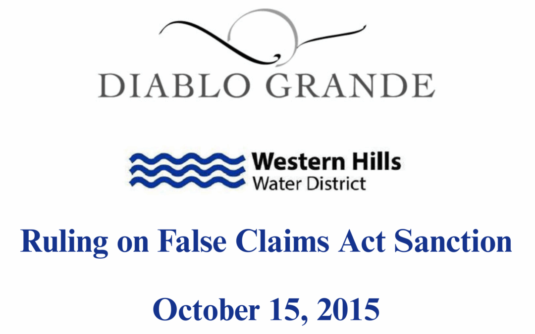 Ruling on False Claims Act Sanction