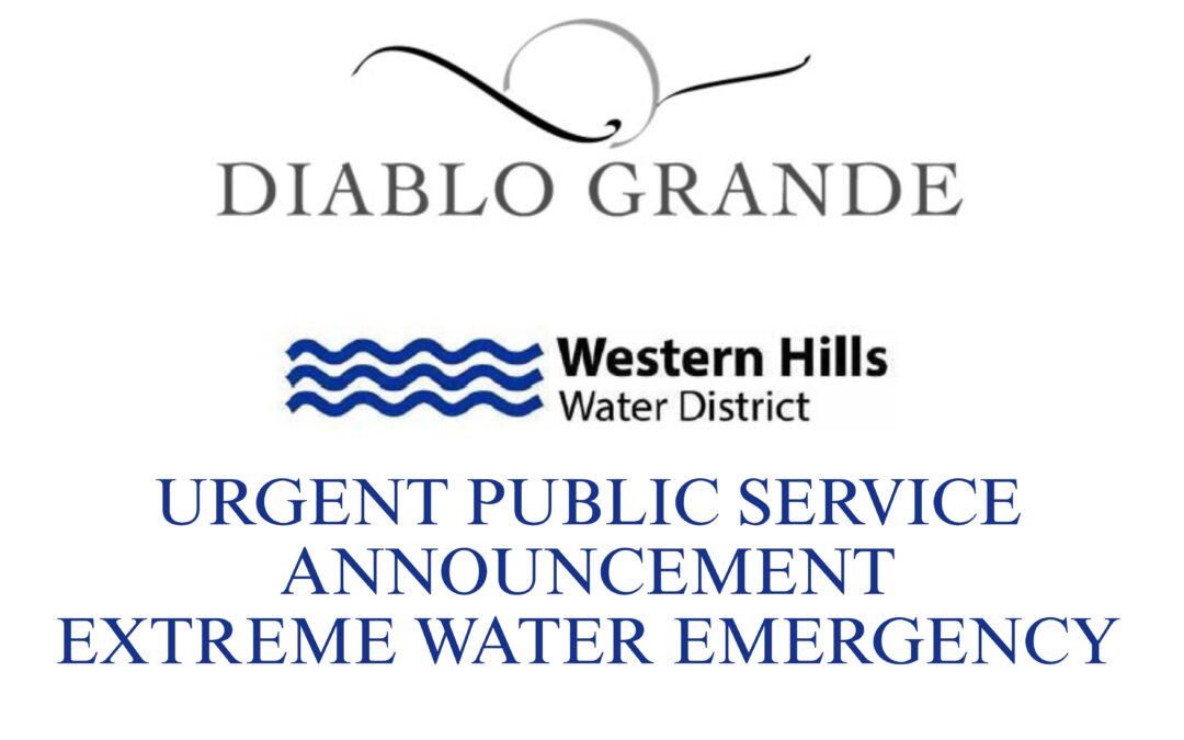 Urgent Public Service Announcement – Extreme Water Emergency